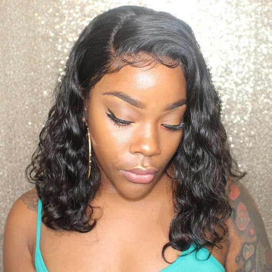 Elegant Natural Wave Bob 13x4 Lace Front Wig | Natural Human Hair