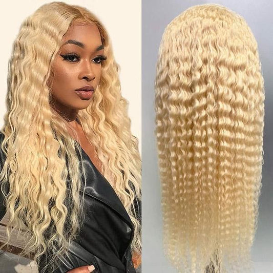 13x4 #613 Blonde Deep Wave Lace Front Wig | Premium Human Hair