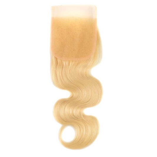 Premium #613 Blonde Body Wave Bundles with 4×4 Lace Closure | 100% Human Hair