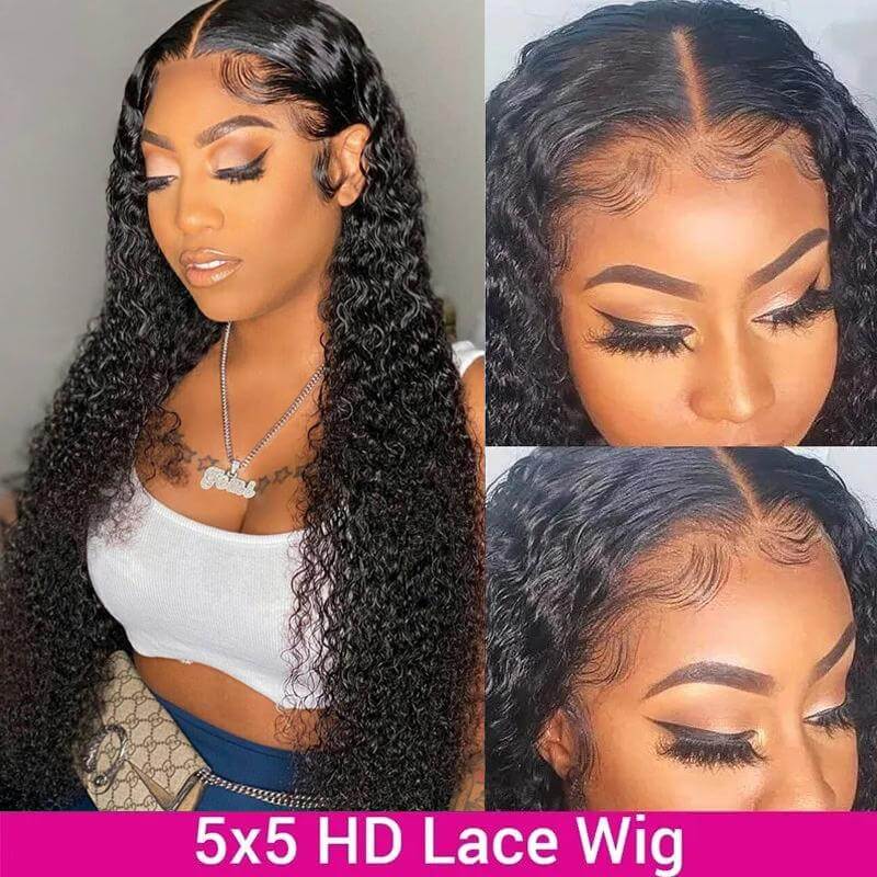 HD Lace 5x5 Deep Curly Closure Wig | Premium Human Hair