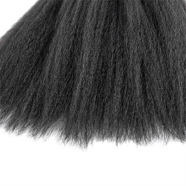 Premium #1B Natural Black Kinky Straight Tape-In Hair Extensions | 100% Human Hair