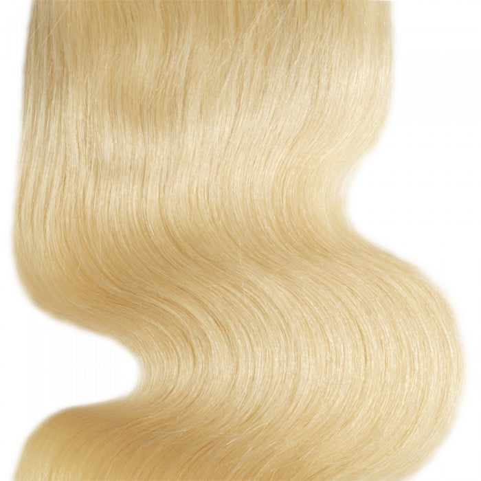 Premium #613 Blonde Body Wave Bundles with 4×4 Lace Closure | 100% Human Hair