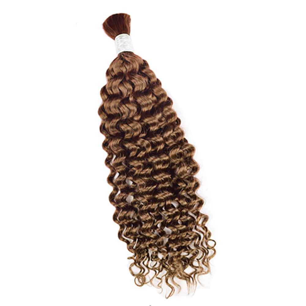 Premium Deep Curly Braiding Hair Extensions #30 Light Auburn | 100% Human Hair