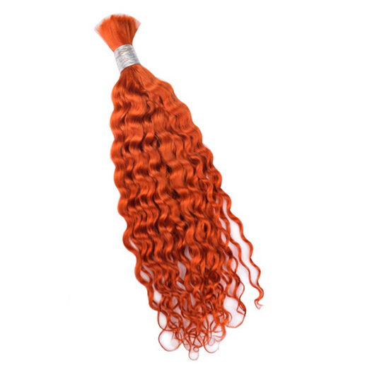 Premium Deep Curly Braiding Hair Extensions #350 Copper Red | 100% Human Hair