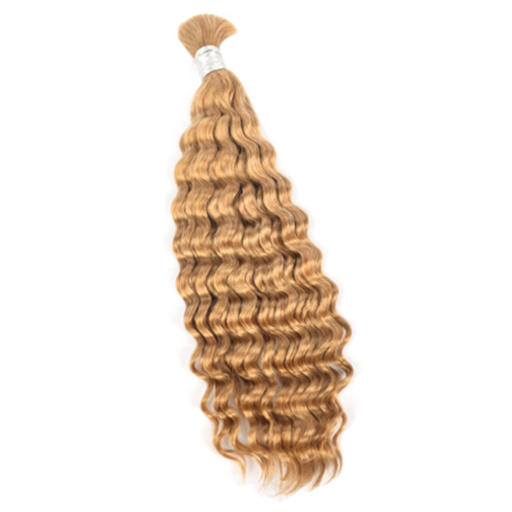 Premium Deep Wave Braiding Hair Extensions #27 Honey Blonde | 100% Human Hair