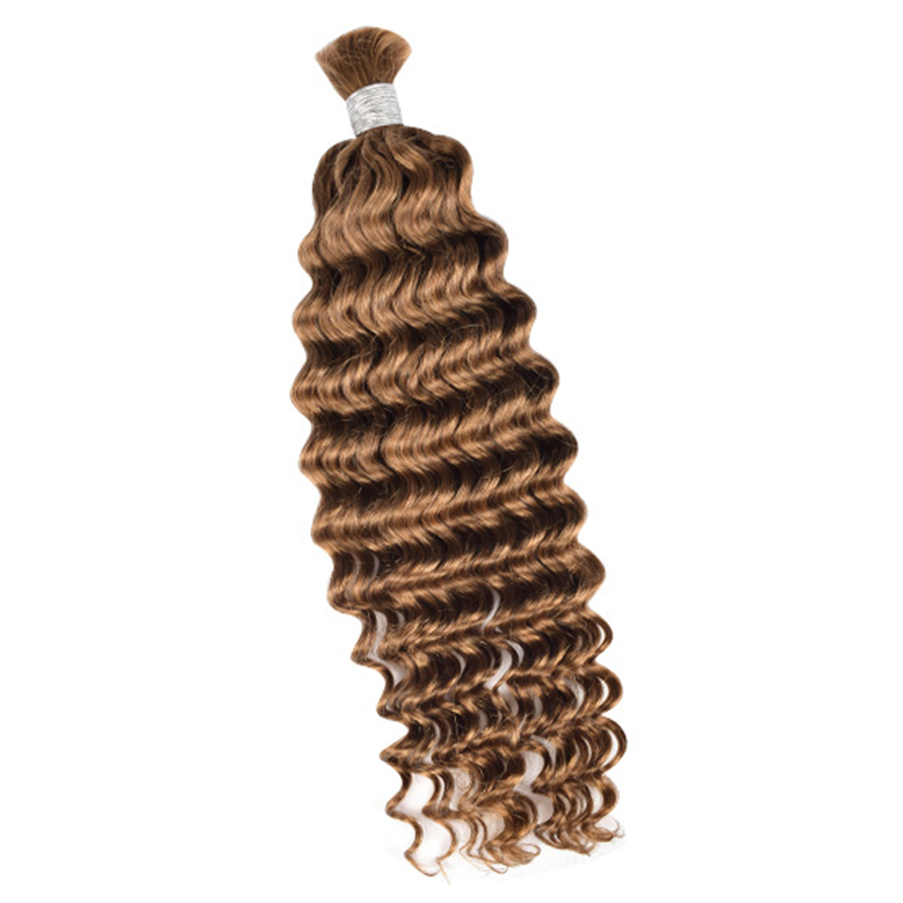 Premium Deep Wave Braiding Hair Extensions #30 Light Auburn | 100% Human Hair