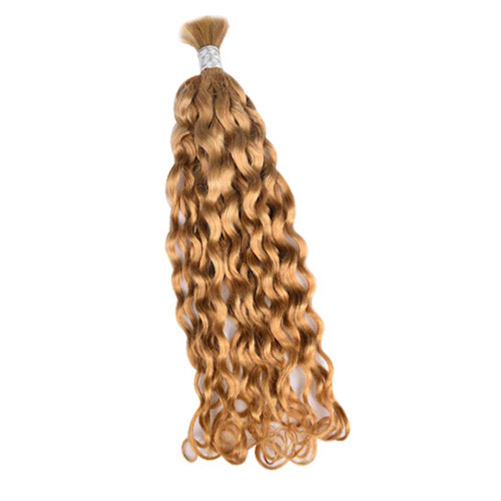 Premium Italy Curly Braiding Hair Extensions #27 Honey Blonde | 100% Human Hair