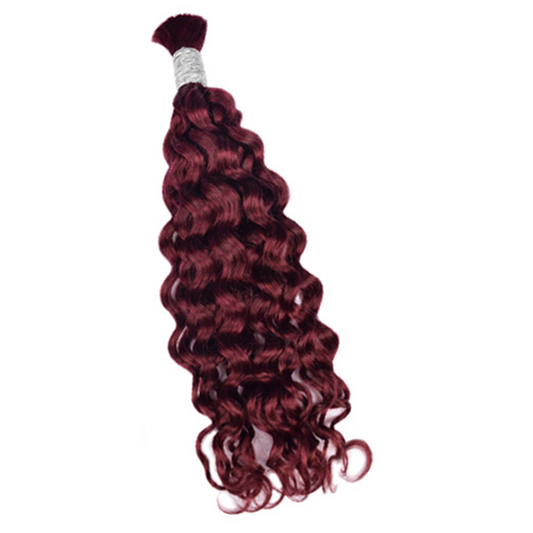 Premium Water Wave Braiding Hair Extensions #99J Burgundy | 100% Human Hair