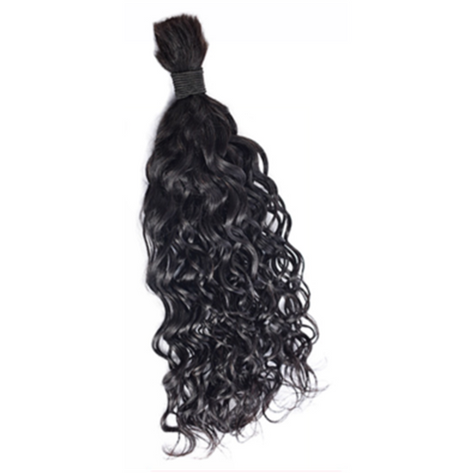 Premium Water Wave Braiding Hair Extensions #1B Natural Black | 100% Human Hair