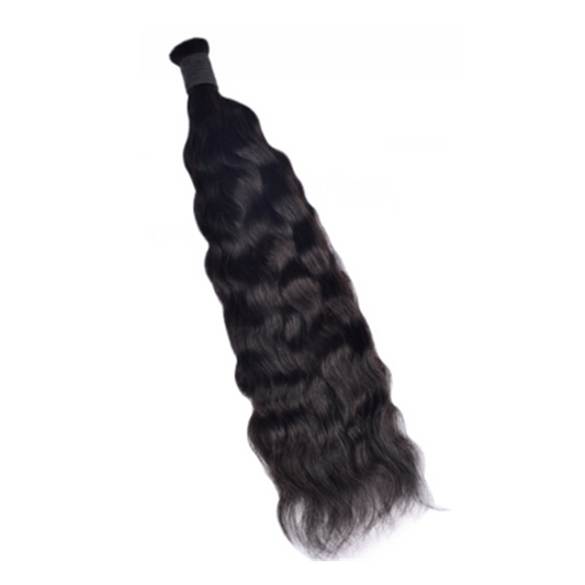 Premium Wet And Wavy Braiding Hair Extensions #1B Natural Black | 100% Human Hair